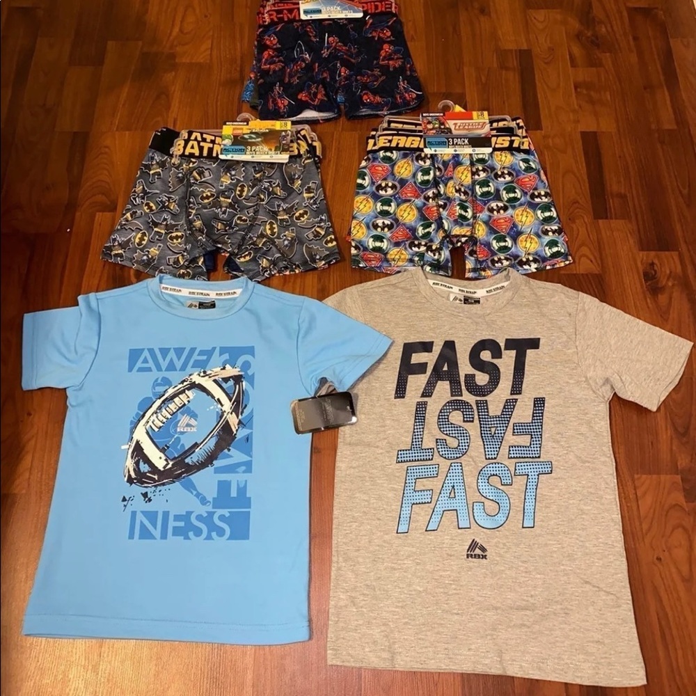 Size 6 and 8 Underwear and T-shirt Bundle
